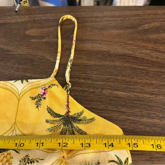 ❤️ Monteau Los Angeles Linen Blend Sun Dress Women’s Small Yellow - Picture 9 of 12
